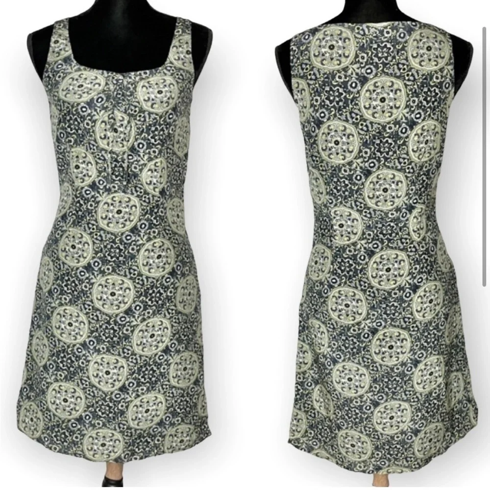 Merona women’s Vintage 100% silk floral paisley mini sleeveless size 6 hippie